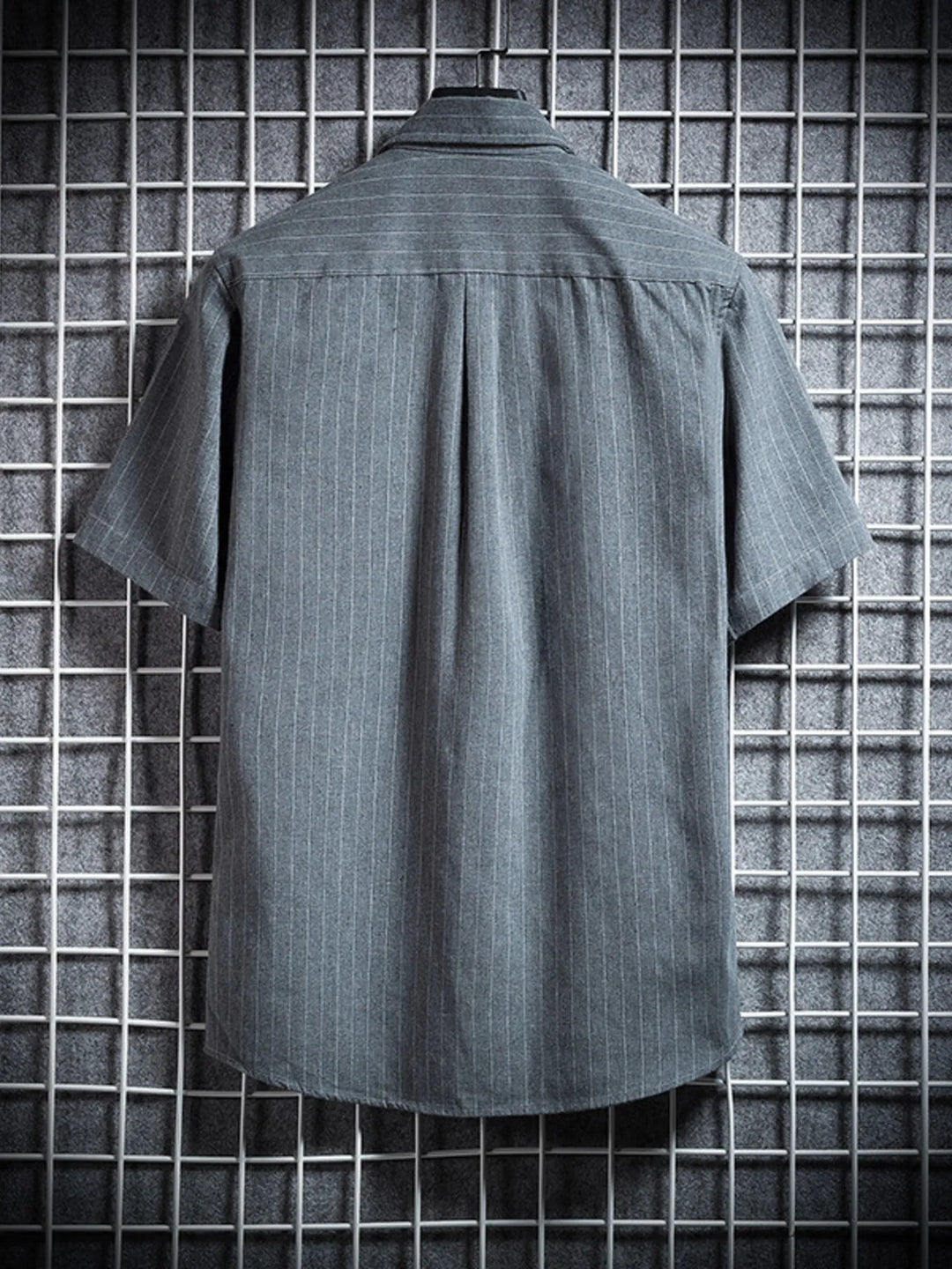 Men's Plus Size Casual Striped Short Sleeve Shirt