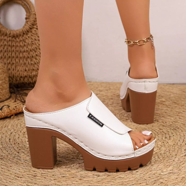Open Toe Block Heels Sandals