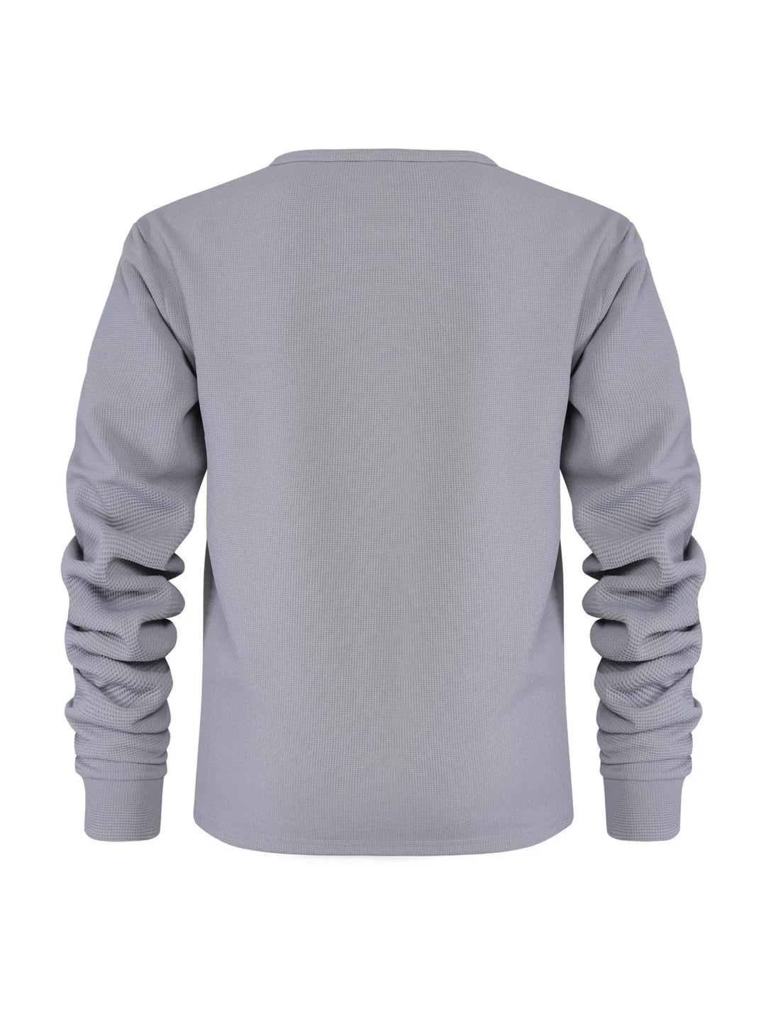 Men's Plus Size Waffle Knit Long Sleeve T-Shirt