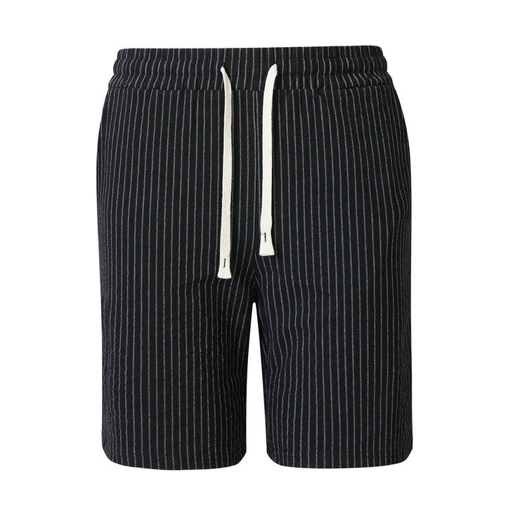Mens Casual Sporty Striped Drawstring Shorts