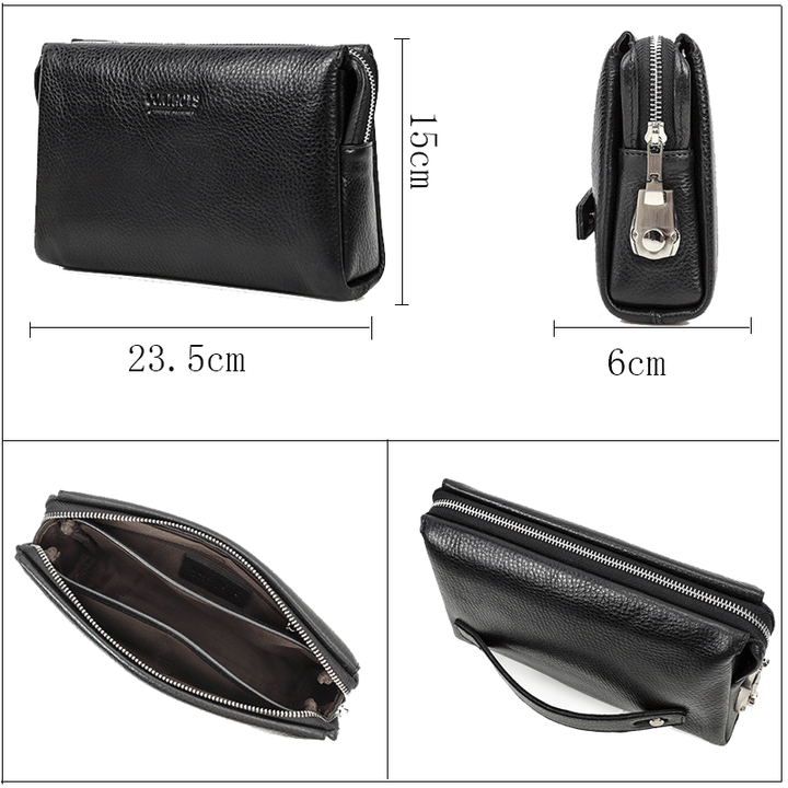 Black Angel First Layer Cattlehide Leather Men
