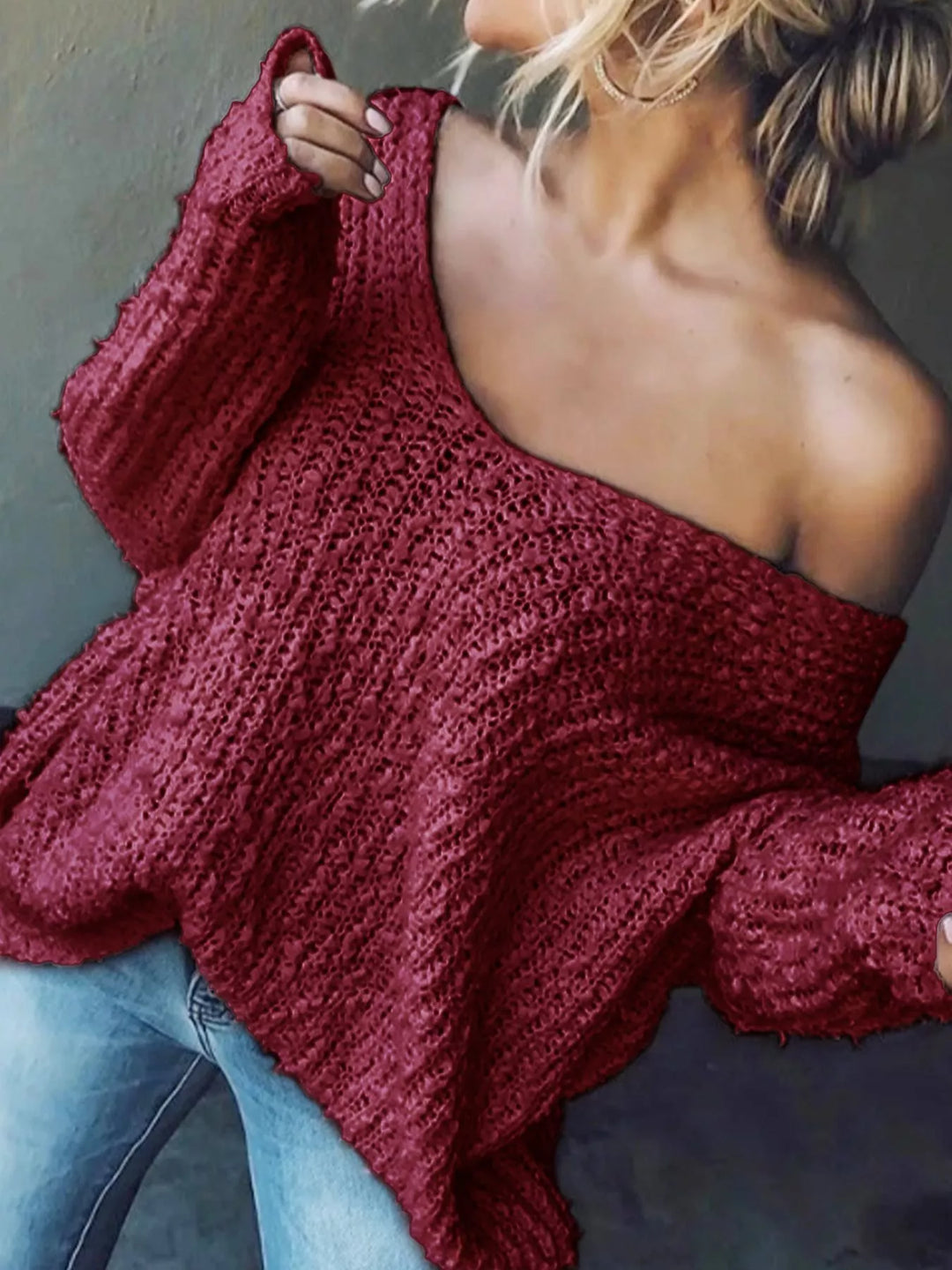 Loose Fit Long Sleeve Sweater