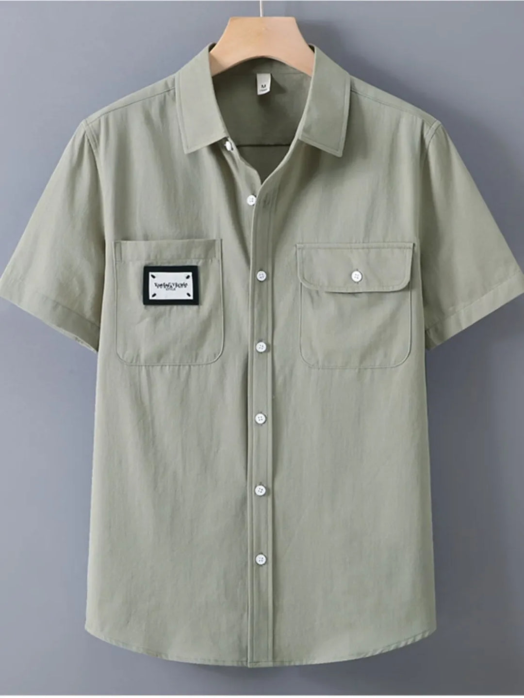 Men's Plus Size Button Up Short Sleeve Shirt