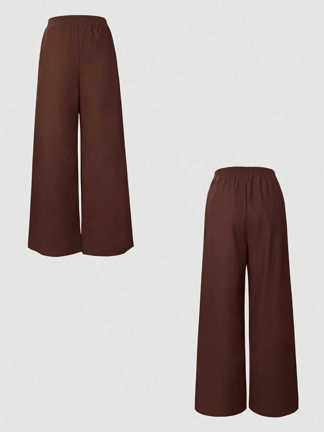 One Button Sleeveless Top and Pants Set