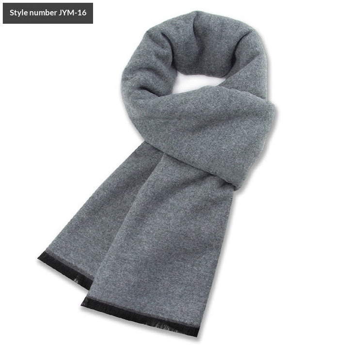 Mens Wool-Blend Plaid Scarf Winter Warmth & Extra Thickness