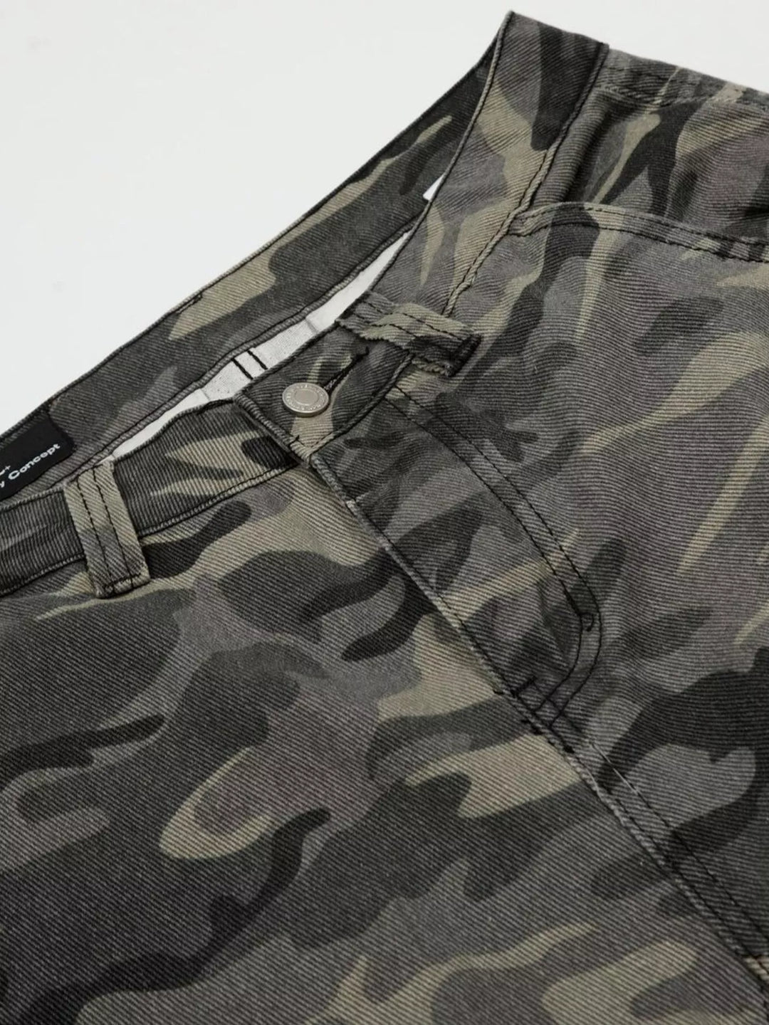 Men's Camouflage Cargo Denim Capris