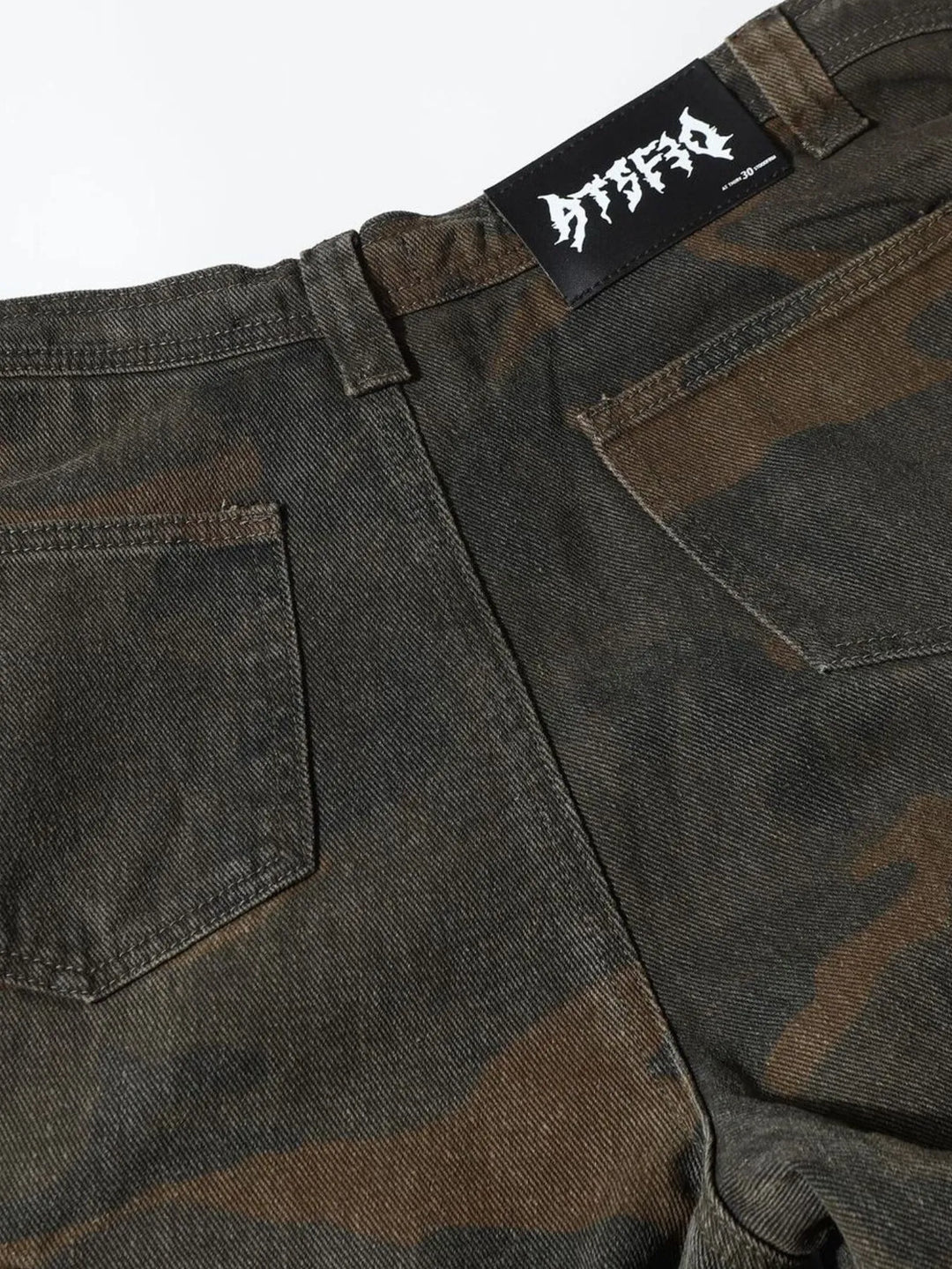 Men's Vintage Camo Cargo Wide Leg Jeans