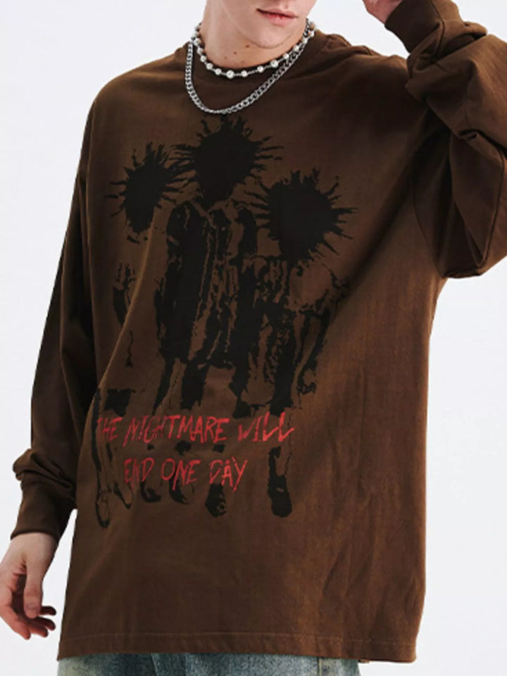 Men's Plus Size Graphic Long Sleeve T-Shirt