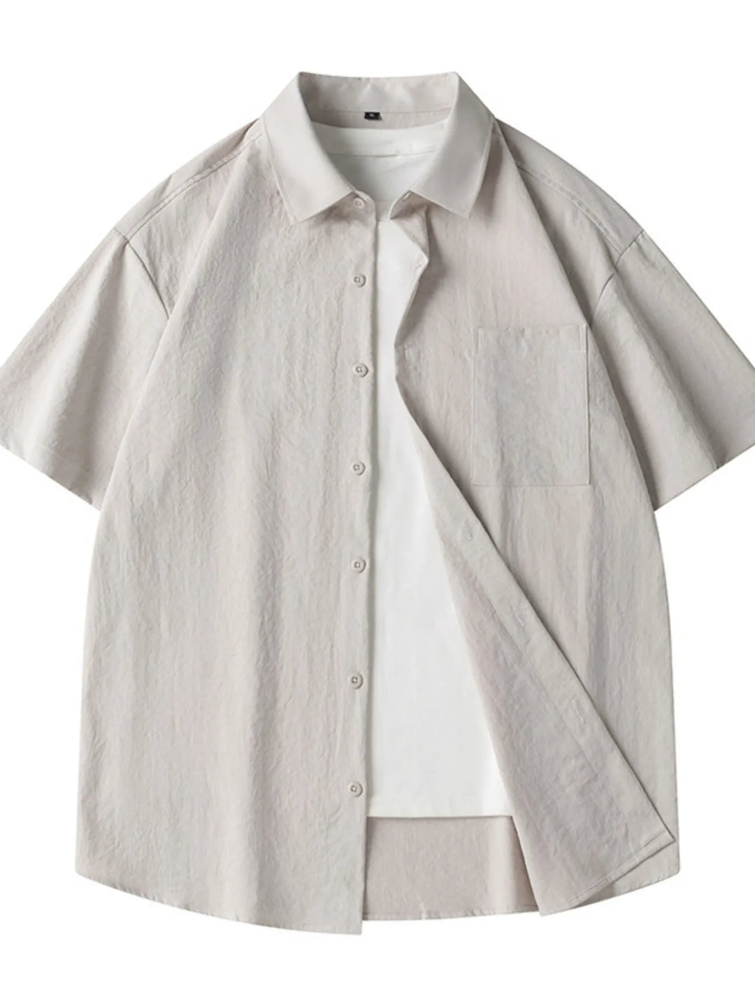 Men's Plus Size Casual Loose Fit Short Sleeve Shirt