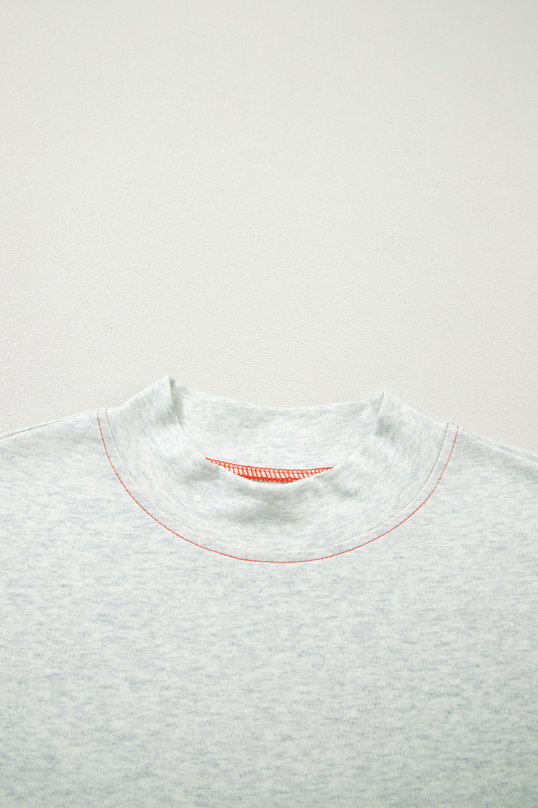 Light Grey Reversible Contrast-Stitched T-Shirt
