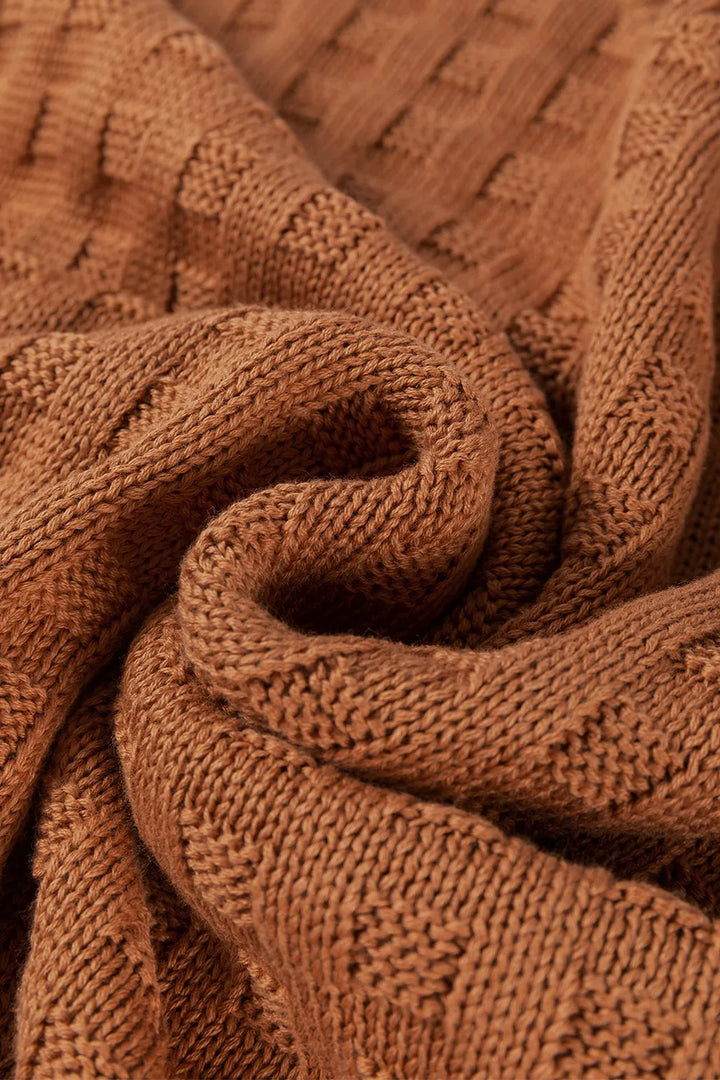 Textured Pattern Round Neck Sweater Vest