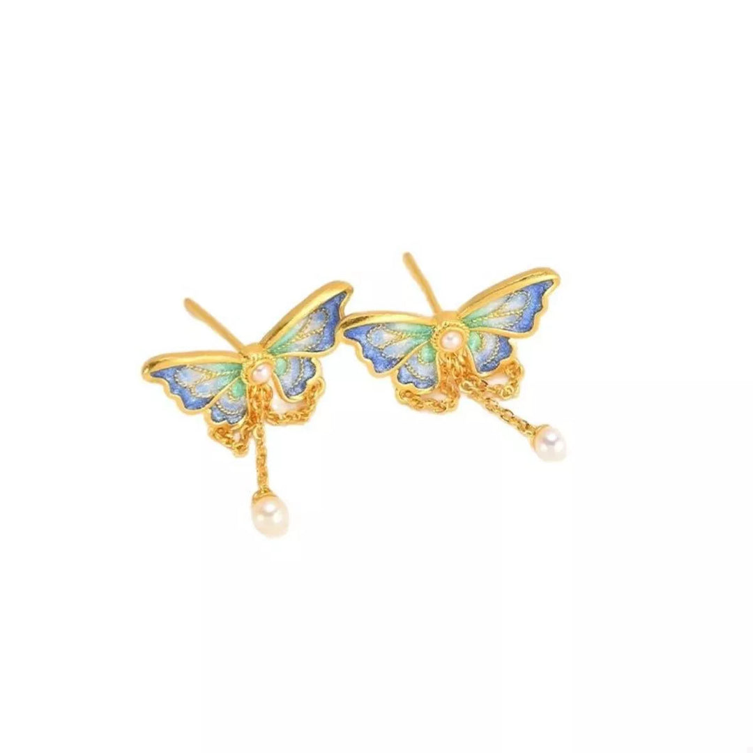 18K Gold-Plated Butterfly Earrings