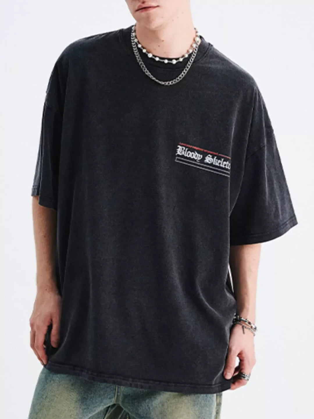 Men's Graphic Round Neck Short Sleeve T-Shirt
