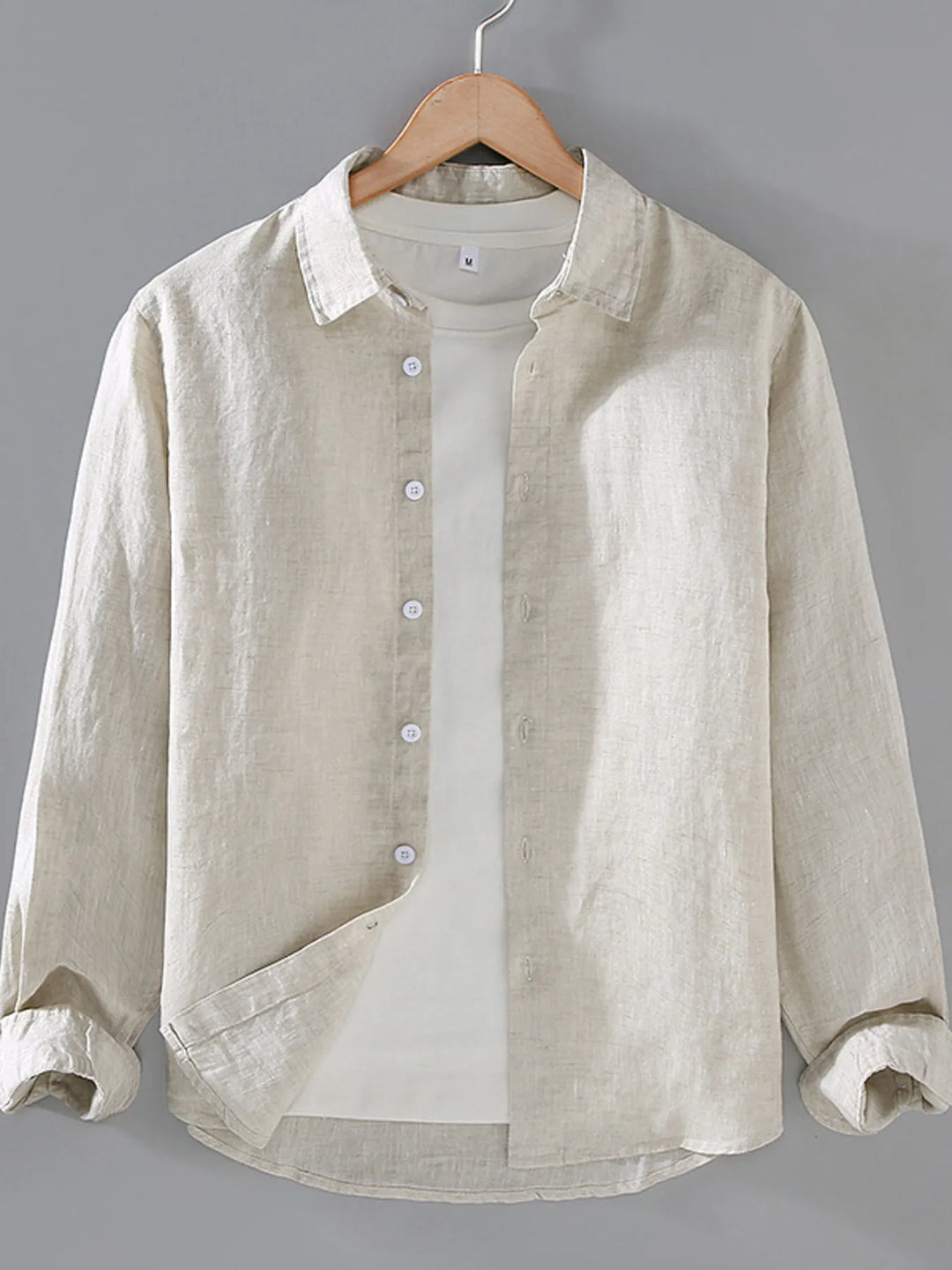 Men's Plus Size Button Up Long Sleeve Shirt