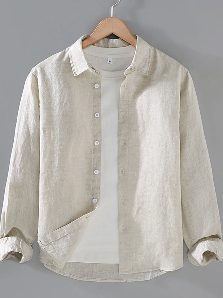 Men's Plus Size Button Up Long Sleeve Shirt