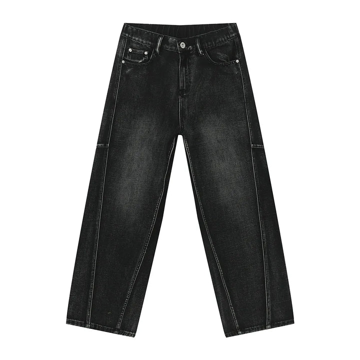 Panelled Straight Leg Jeans