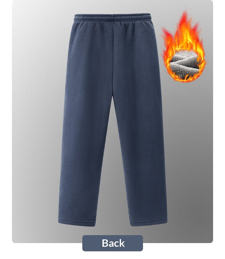 Men New AutumnWinter Fleece Lined Padded Norwegian Style Thermal Pants In American And European Sizes