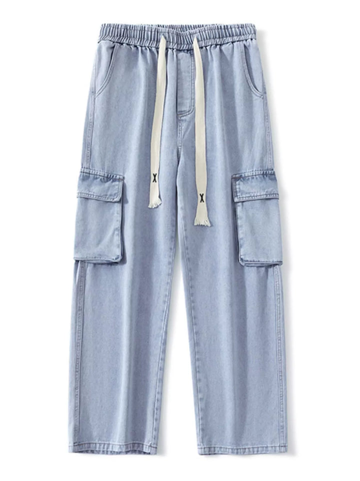 Men's Full Size Wide Leg Cargo Jeans Plus Size