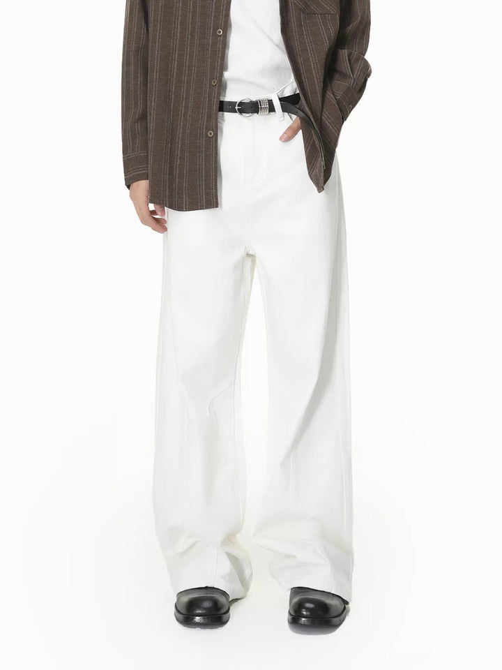 Men's Vintage Wash Wide Leg Jeans