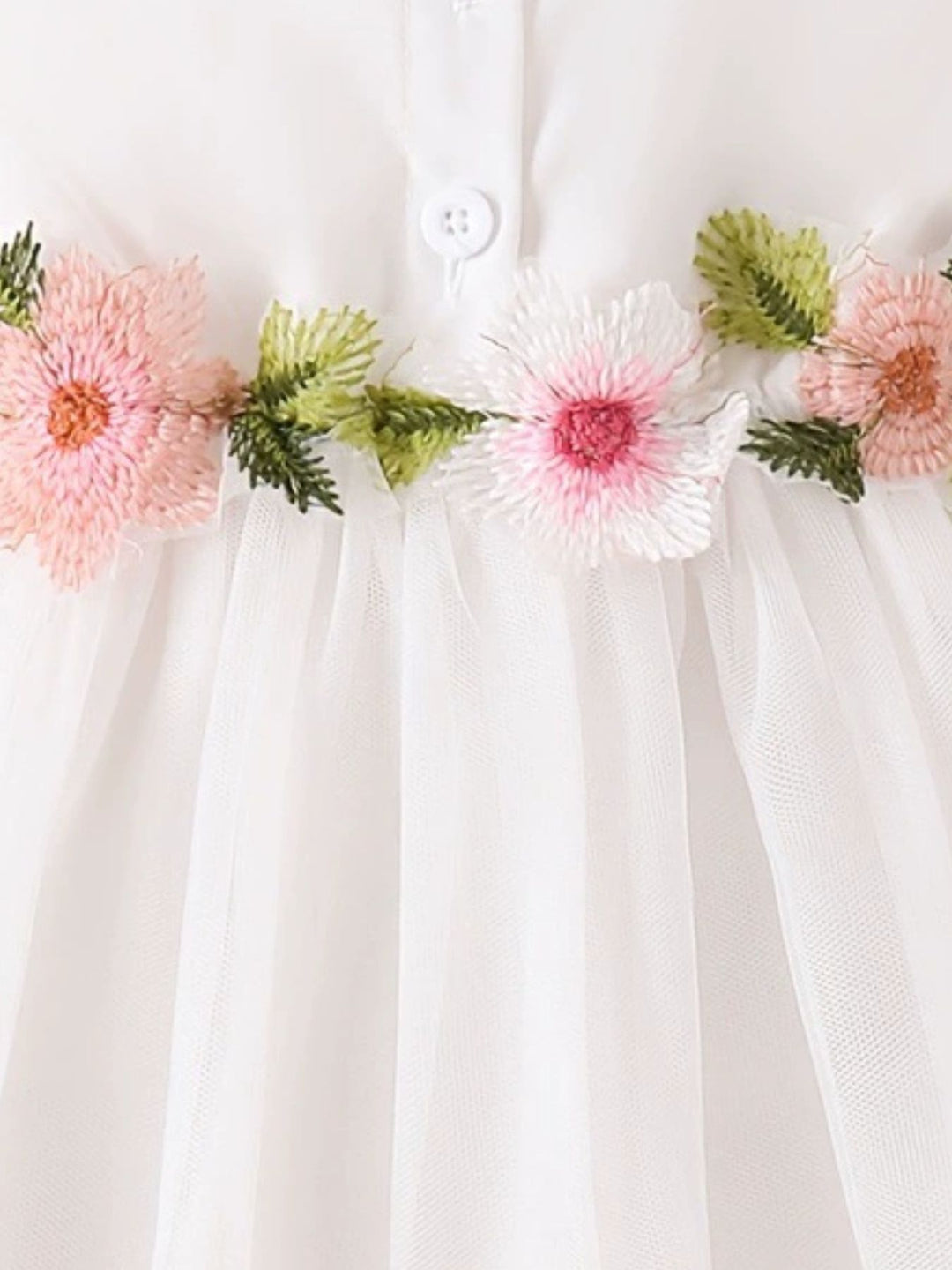 Children's Floral Ruffle Sleeve Dress