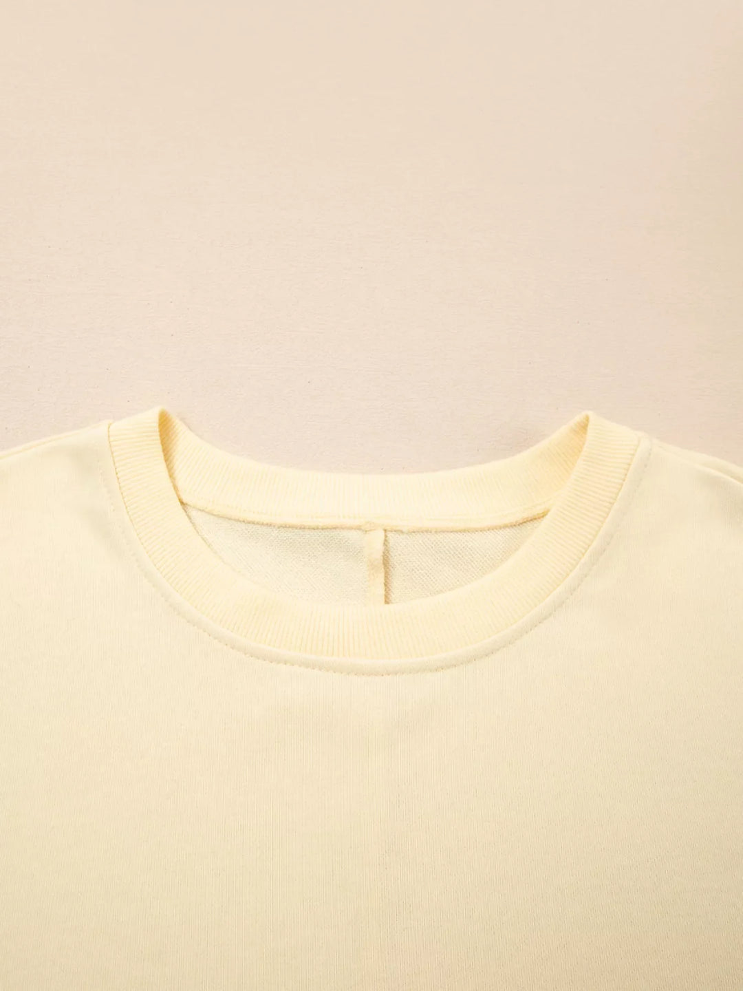 2 in 1 Faux Two Piece Patchwork Round Neck Sweatshirt