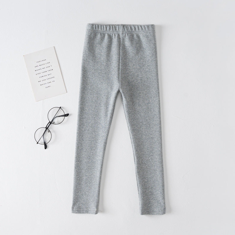 Basic Cotton-spandex Girls Leggings