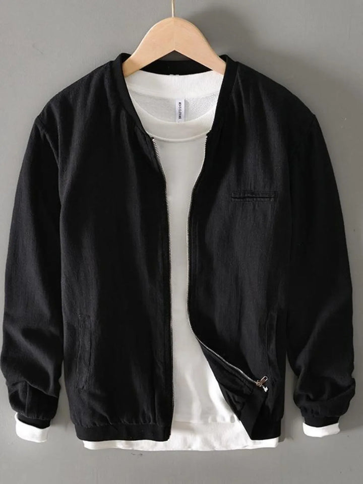 Men's Plus Size Zip Up Long Sleeve Jacket