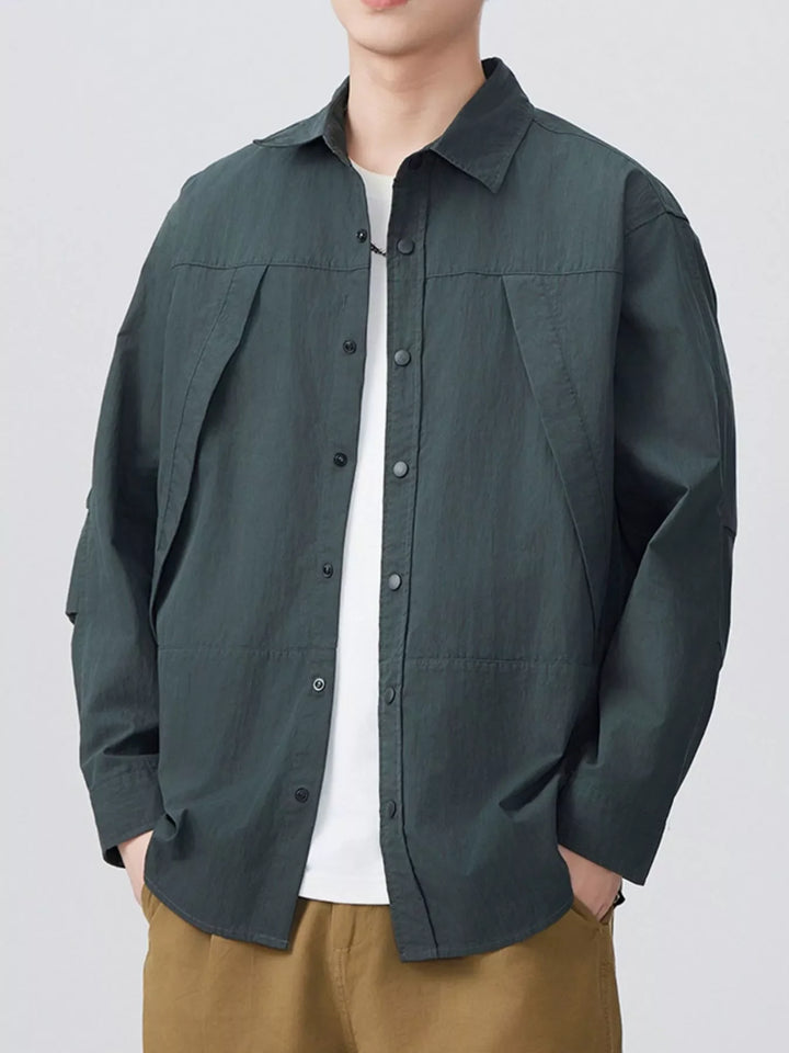 Men's Plus Size Button Up Long Sleeve Shirt