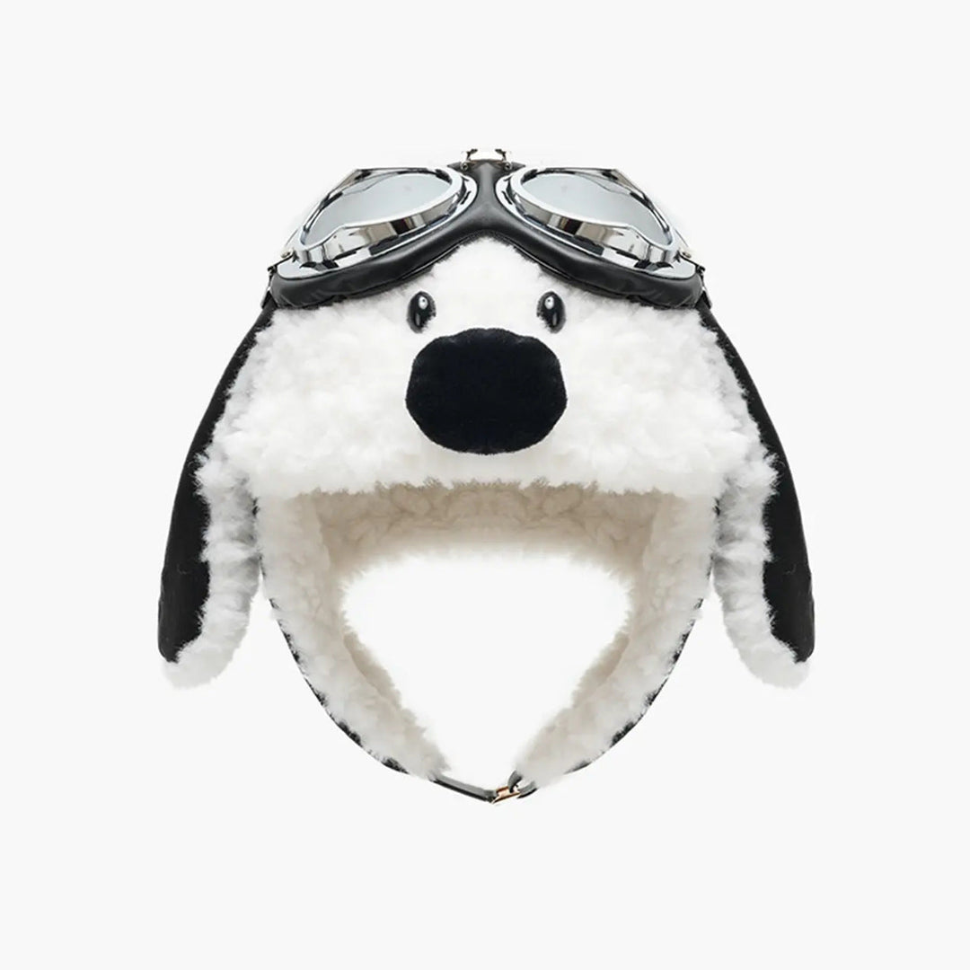 Fleece-Lined Warm, Cold-Weather Ear-Protecting Outdoor Skiing Aviator Glasses And Lei Feng Hat