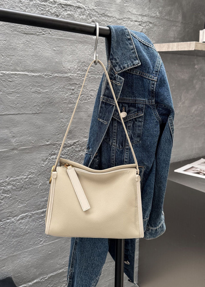 Baidie Leather Women's Bags Cross-Border Customizable First-Layer Cowhide Shoulder Bag Commuter Underarm Bag Large Capacity Crossbody Bag