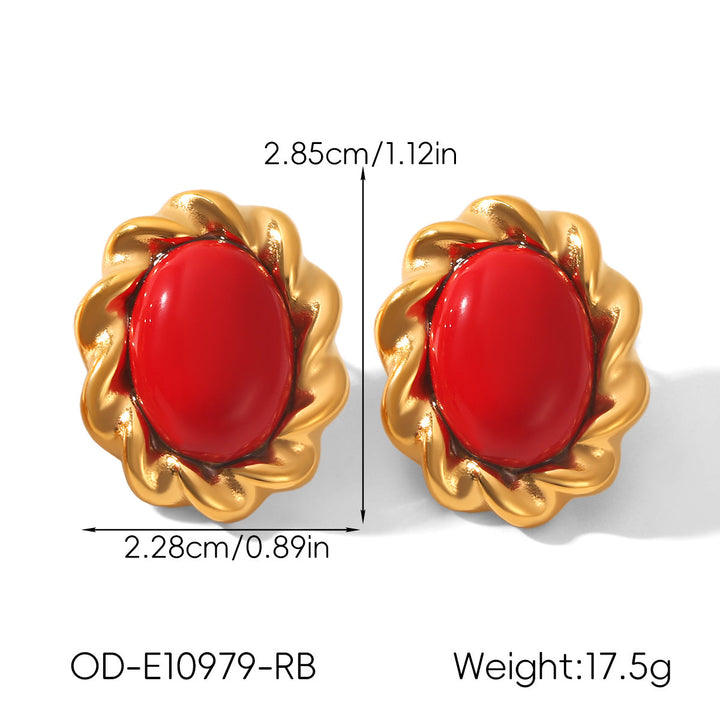 Vintage Personalized Non-fading Titanium Steel Earrings For Women