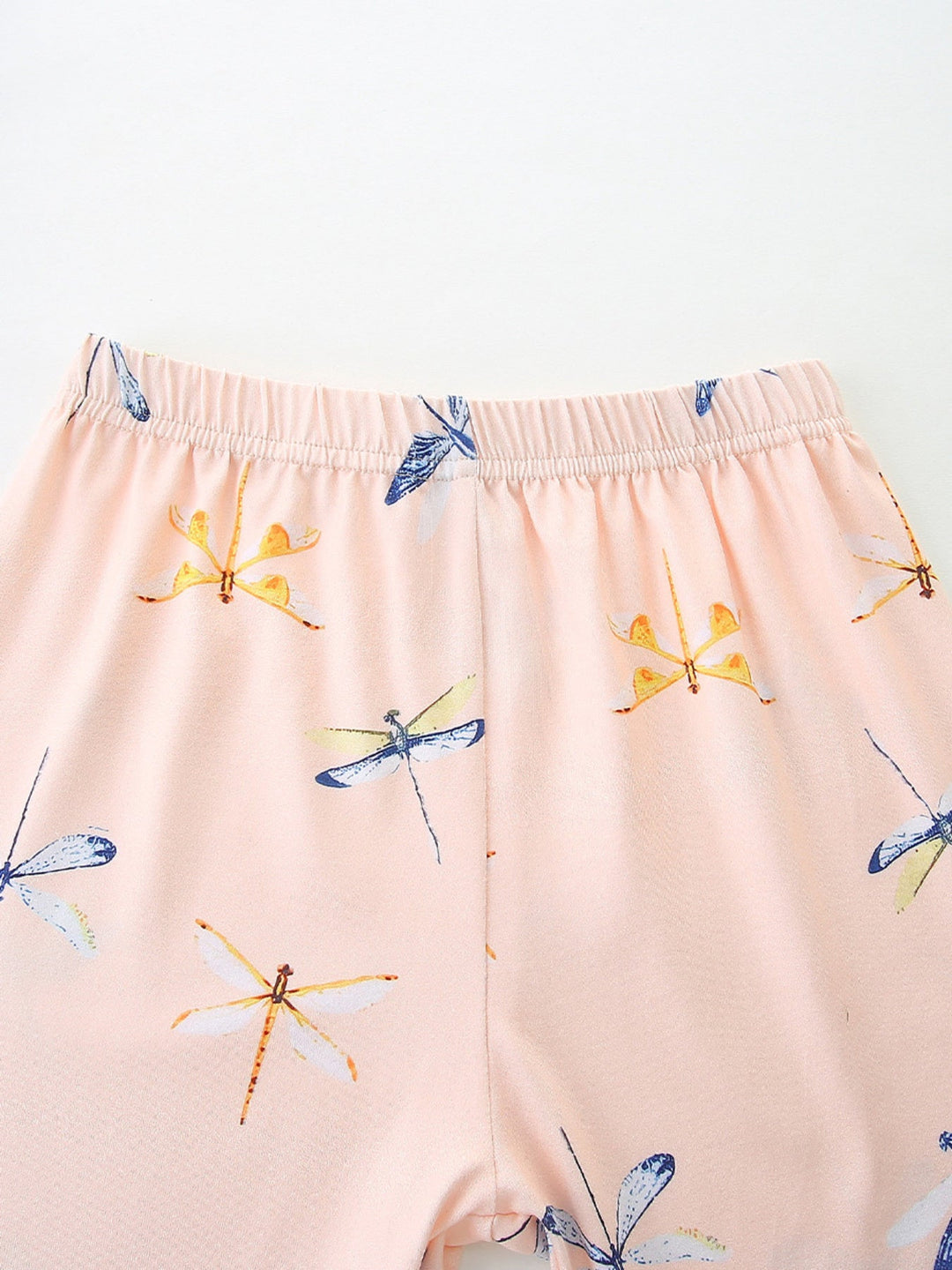 Children's Dragonfly Print Casual Tee and Shorts Set