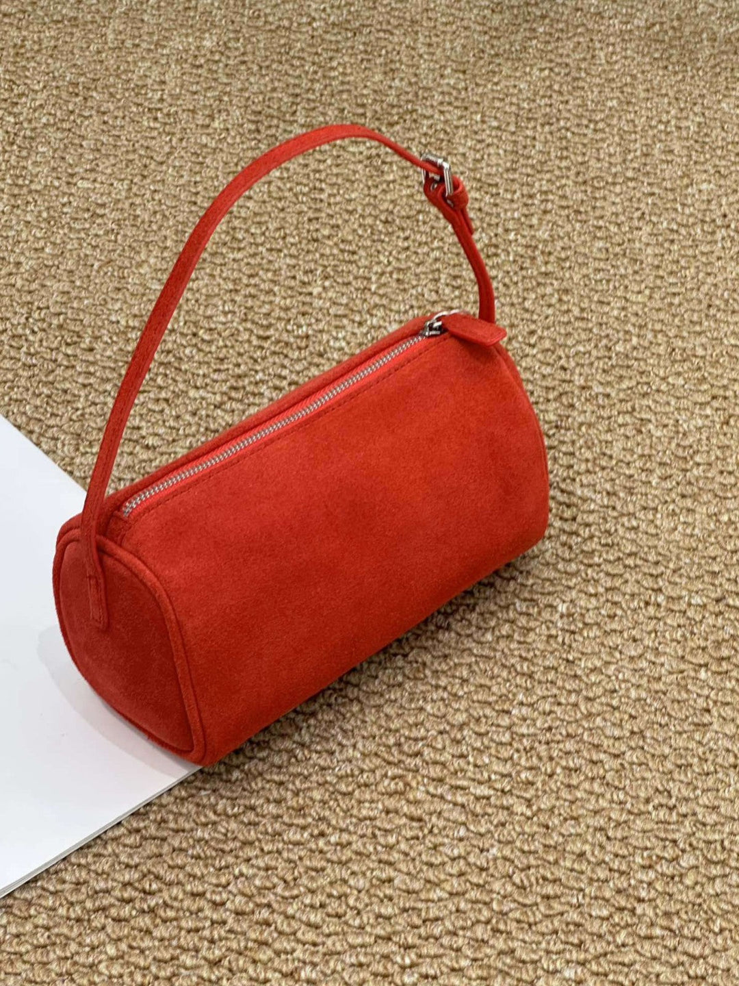 Retro Matte Cowhide Small Bag New Autumn And Winter Versatile Elegant Pencil Case Bag High-End Casual Genuine Leather Handbag