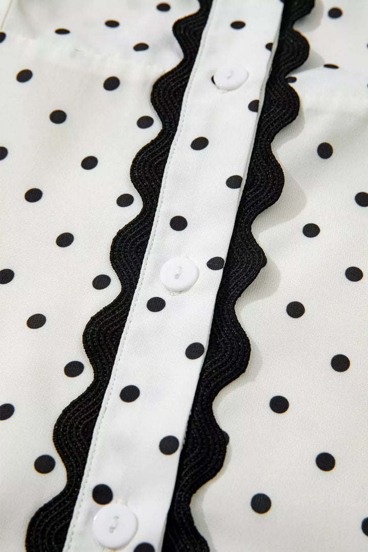 Polka Dot Half Sleeve Midi Dress
