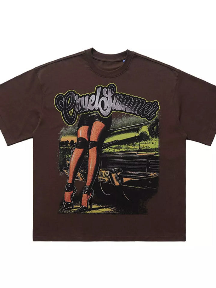 Men's Graphic Round Neck Short Sleeve T-Shirt