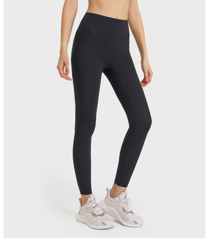 Autumn Brushed Sports Tights High Elastic Slim Fit Peach Hip Seamless Foot Mouth Yoga Pants