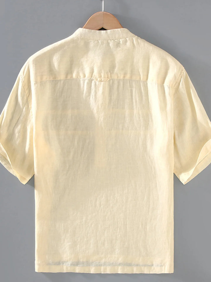 Men's Plus Size Button Detail Short Sleeve Shirt