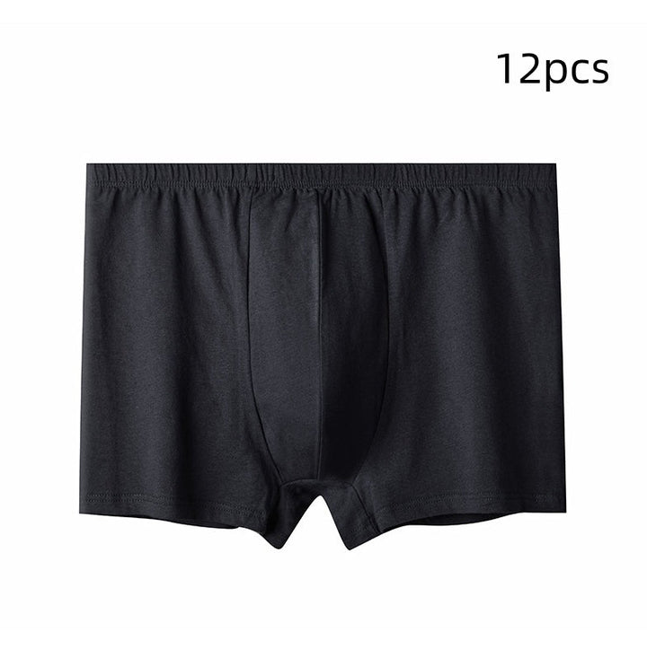 Men's High-waisted Pure Cotton Plus Size Loose Deep-crotch Cotton Breathable Boxer Shorts