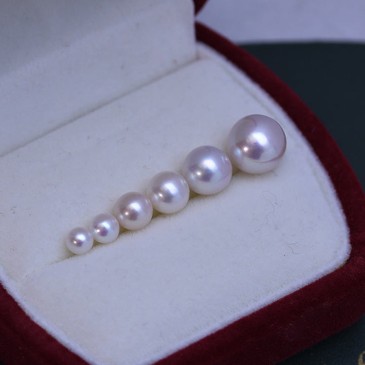 White Perfect Circle Strong Light Fine Micro Flaw Almost Flawless Pearl Bare Pearl