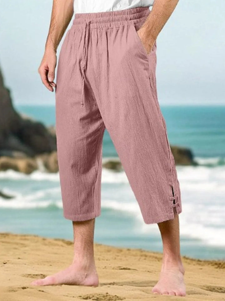 Men's Full Size Loose Fit Cropped Pants Plus Size