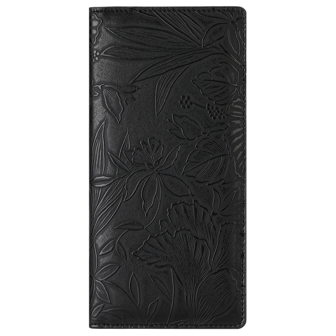 Floral Carved Womens Long Wallet With Embossed Pattern