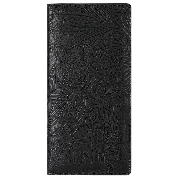 Floral Carved Womens Long Wallet With Embossed Pattern