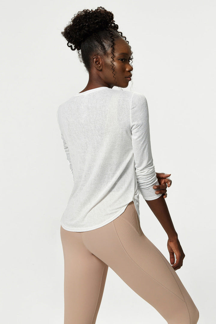 Yoga Clothing Top Loose Long Sleeved Sports Top Women Quick Drying Fitness T shirt Sports Blouse