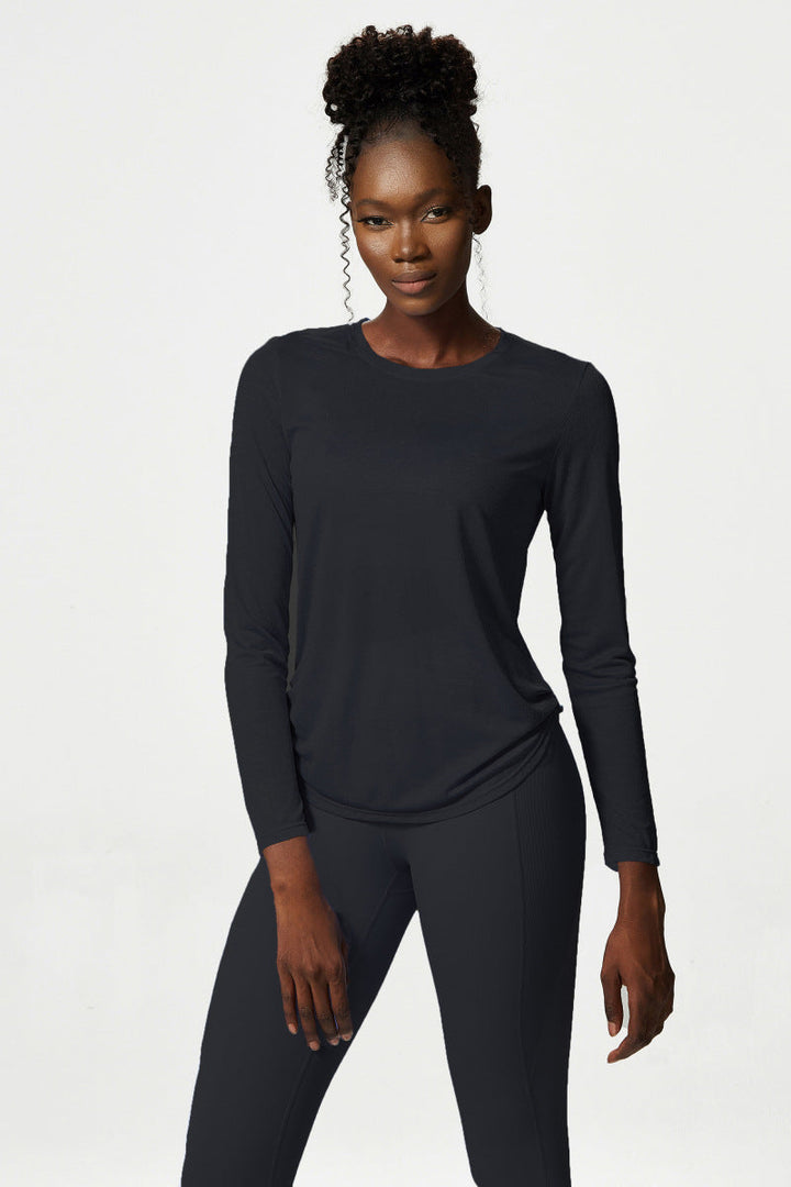 Yoga Clothing Top Loose Long Sleeved Sports Top Women Quick Drying Fitness T shirt Sports Blouse