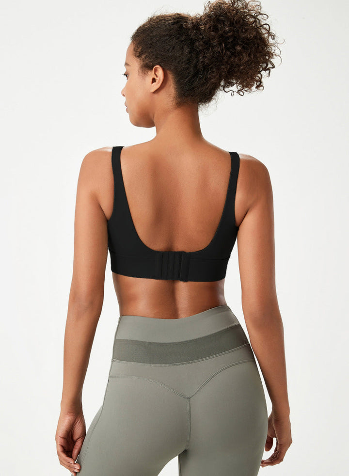 Sports Bra Women Buckle Yoga Bra Fixed Cup Sports Bra Fitness Vest