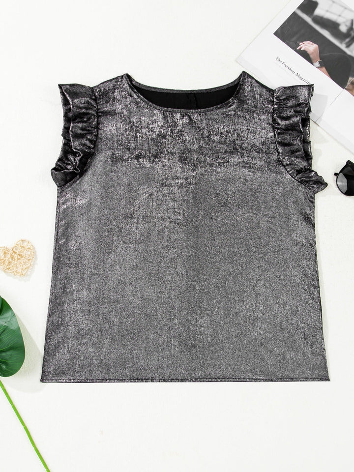 Ruffled Round Neck Tank