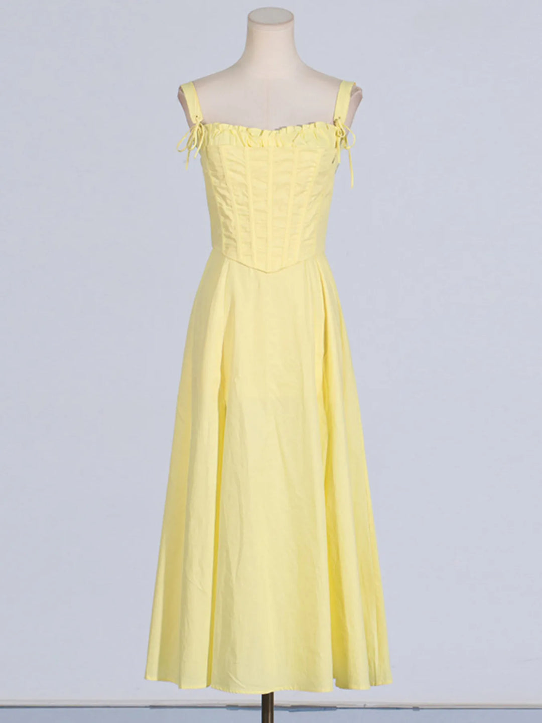 Slit Sleeveless Zip Back Midi Dress