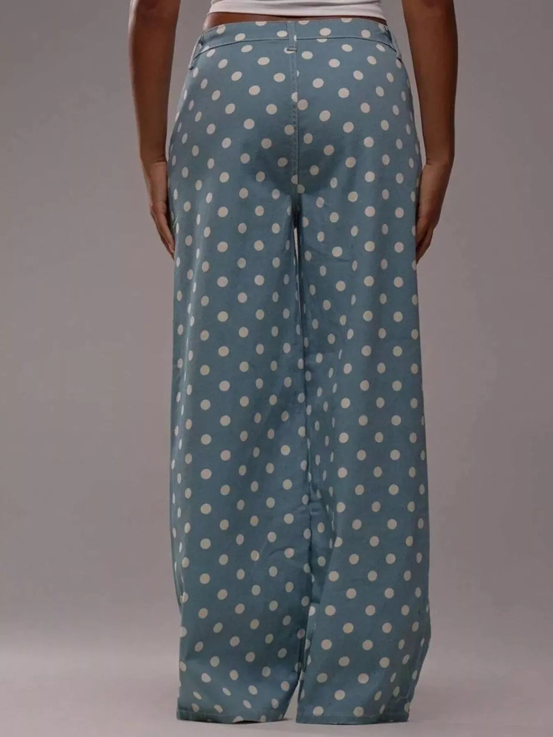 Polka Dot Wide Leg Jeans