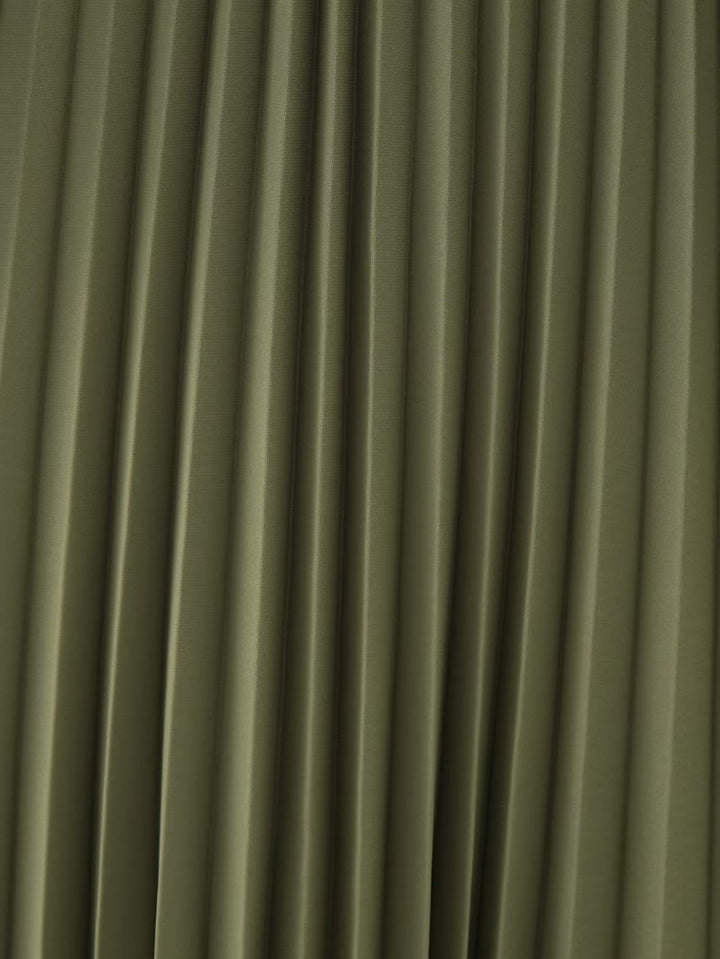 Women Clothing Winter V neck Belt Pleated Dress