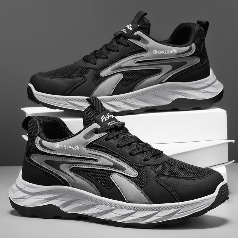 Men's Soft Sole Anti-slip Walking Shoes For Middle-aged & Elderly, Breathable Wear-resistant Dad Style Athletic Shoes For Fathers